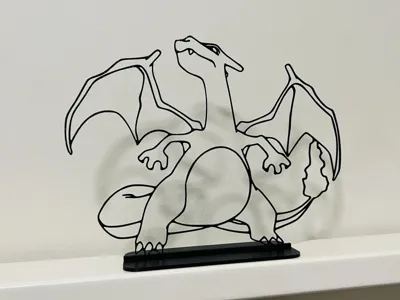 Charizard Line Art (+Optional Stand)
