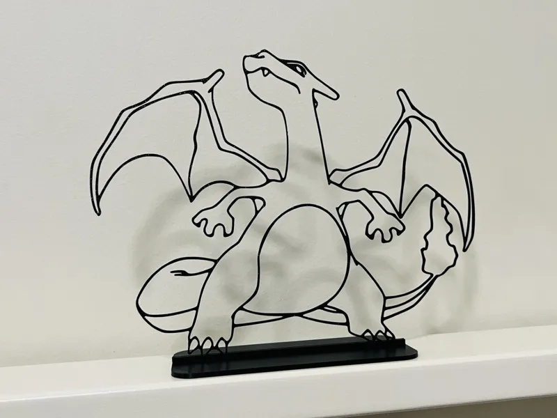 Charizard Line Art (+Optional Stand)
