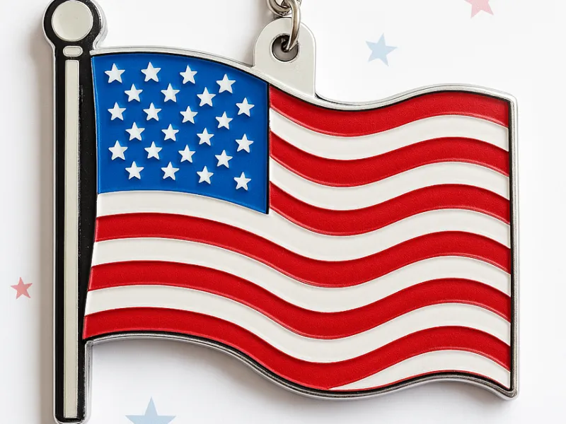 American Flag Keychain