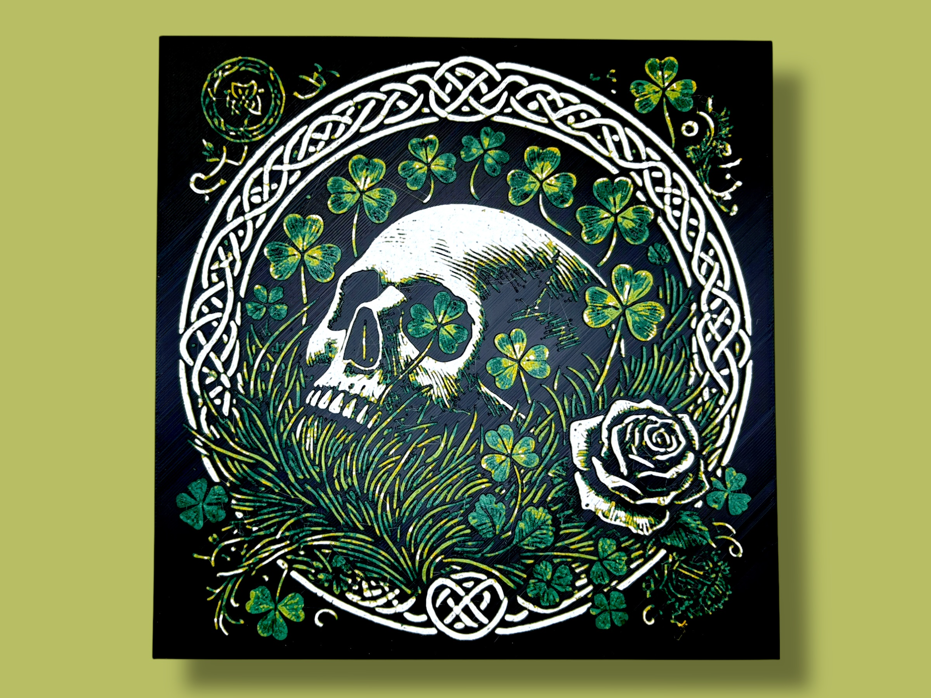 Celtic Requiem - Skeleton - Lucky Clovers Hueforge