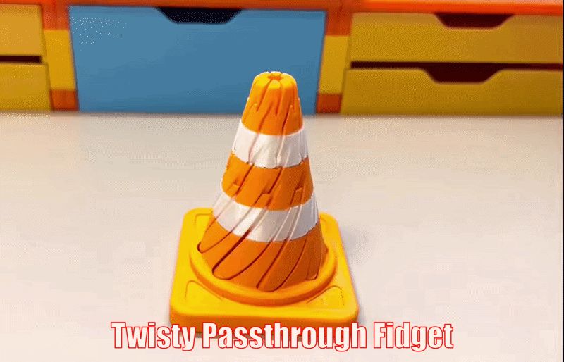 Twisty Passthrough Traffic Cone Fidget
