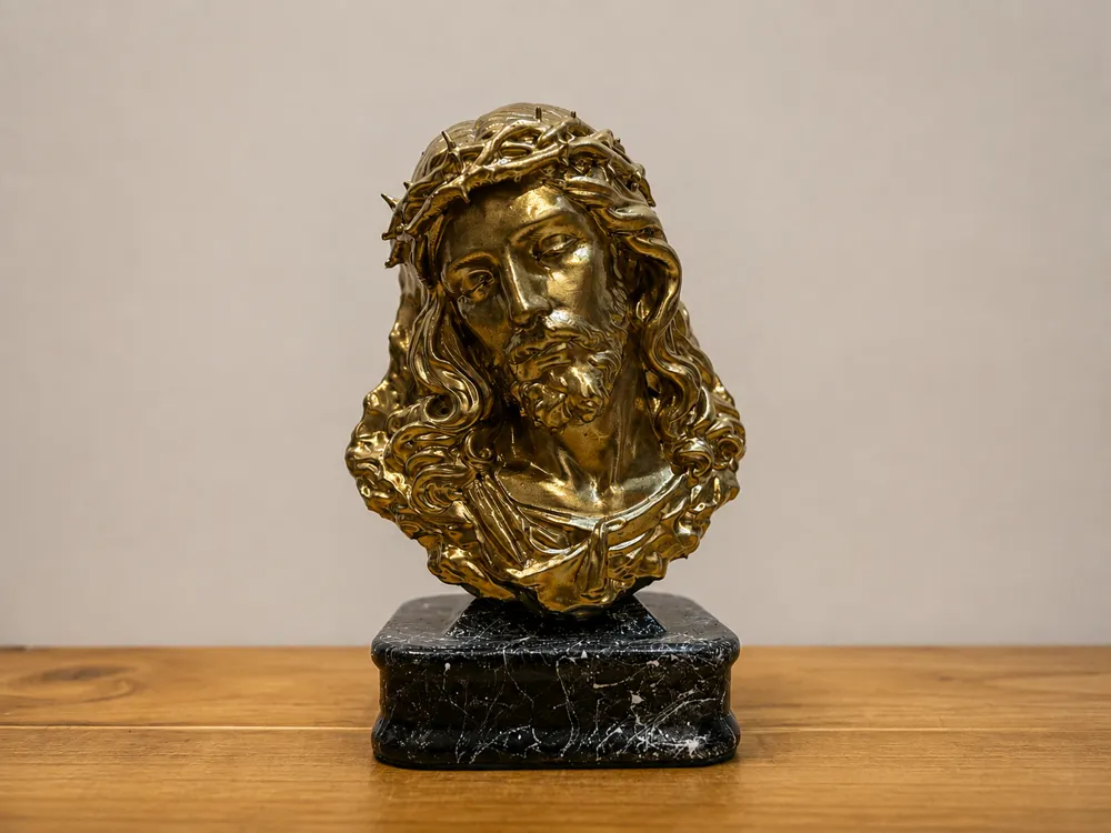 Figura decorativa: Busto con peana de Cristo. Referencia del modelo original.