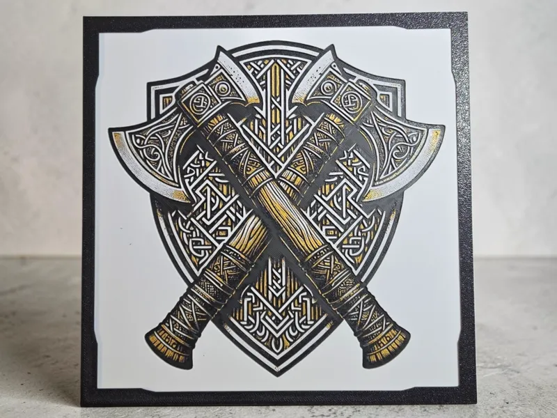 Viking Crossed Axes and Shield