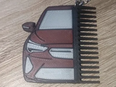 Beard comb/keychain Opel Corsa F