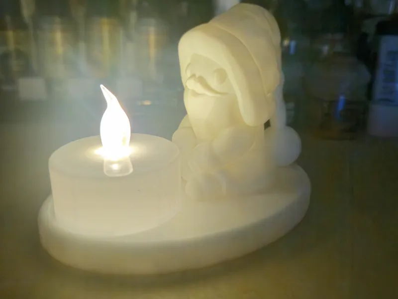 Santa Tealight candle