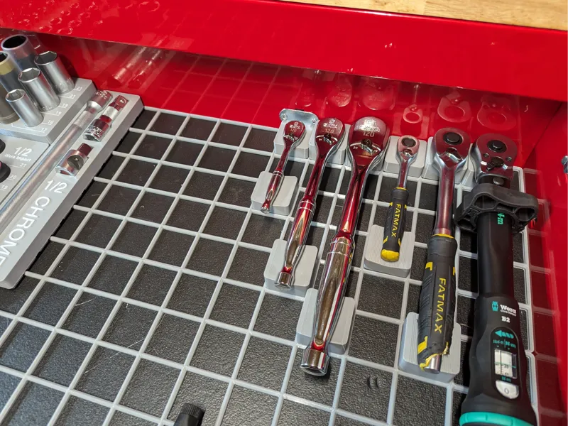 Gridfinity universal ratchet holders
