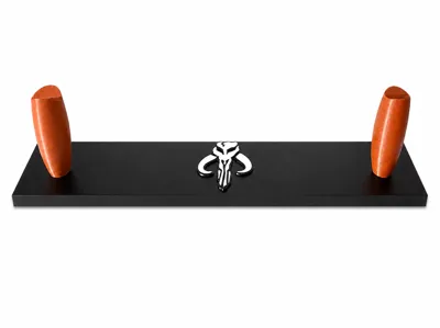 Dark Saber Stand and Mandalorian Logo