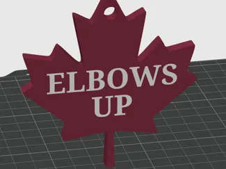 Elbows Up Maple Leaf