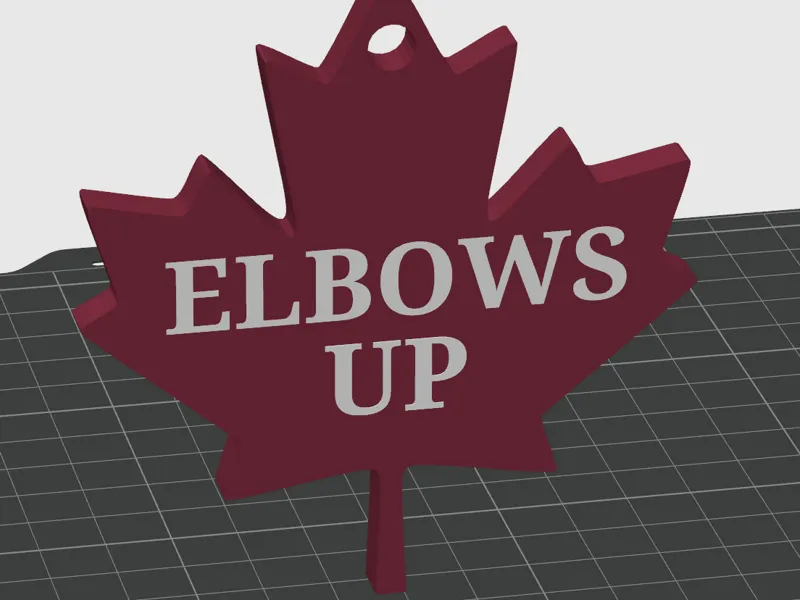 Elbows Up Maple Leaf