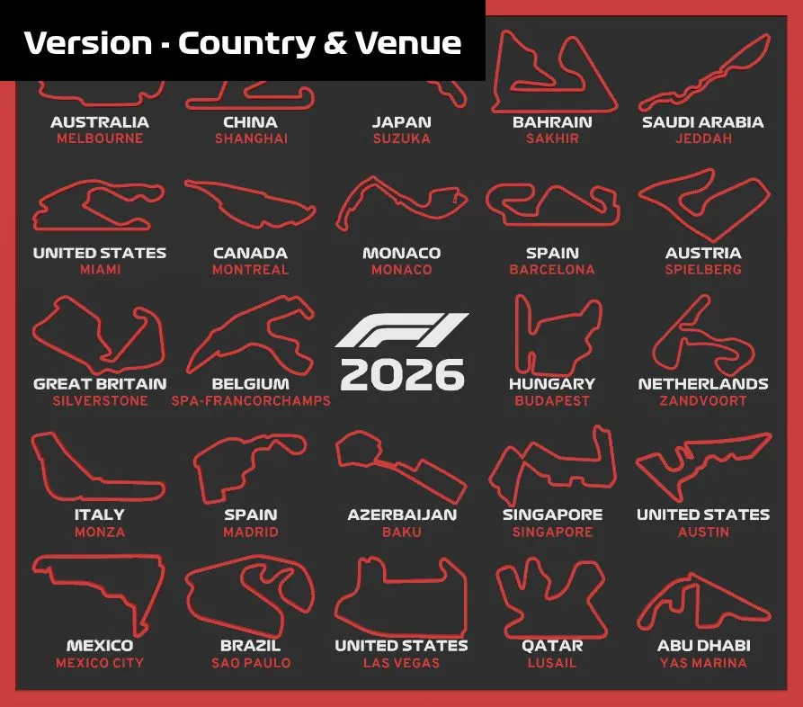 2026 Formula 1 Calendar F1 by NaughtyFrog MakerWorld Download Free 3D