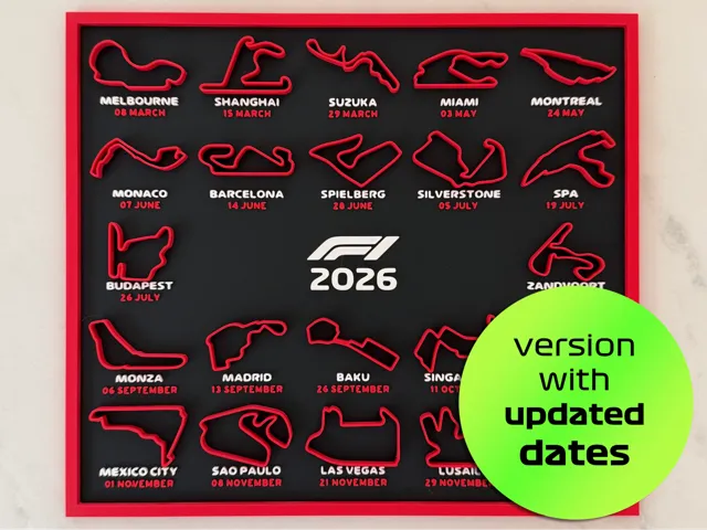 2026 Formula 1 Calendar F1