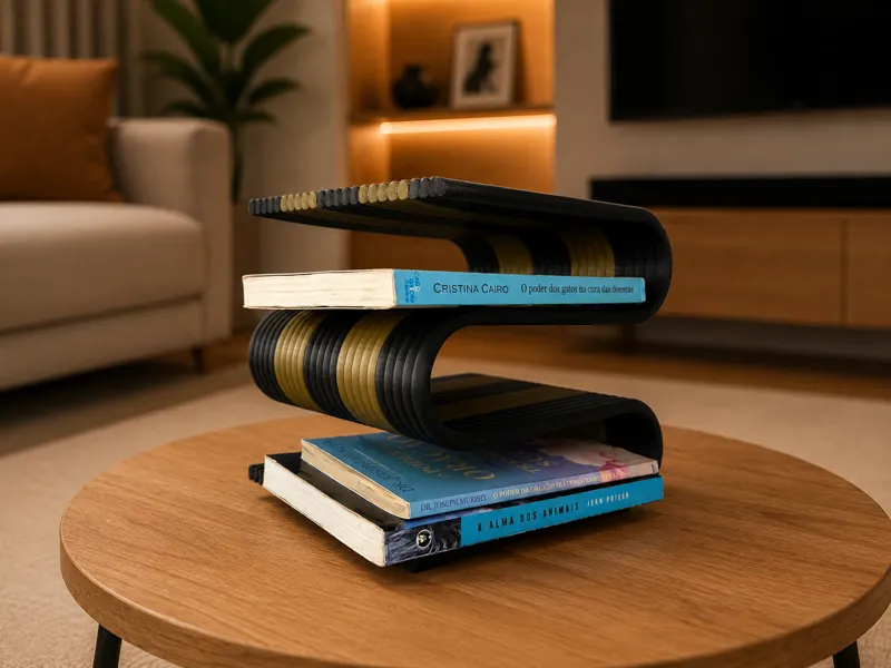 WaveShelf – Modern Book & Magazine Stand