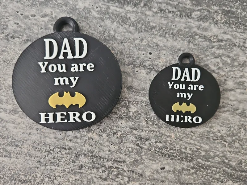 Dad You Are My Hero Keychain