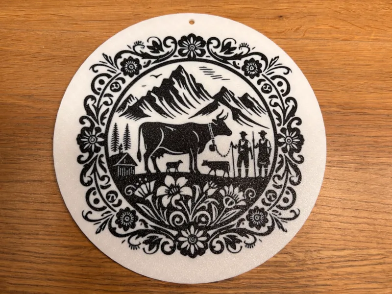 Swiss paper cut plate