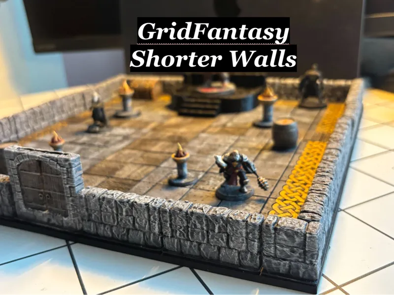 GridFantasy SHORTER Stone Walls