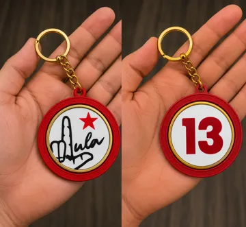 Llavero: Chaveiro Giratório Lula – Número 13 — vista de referencia 3