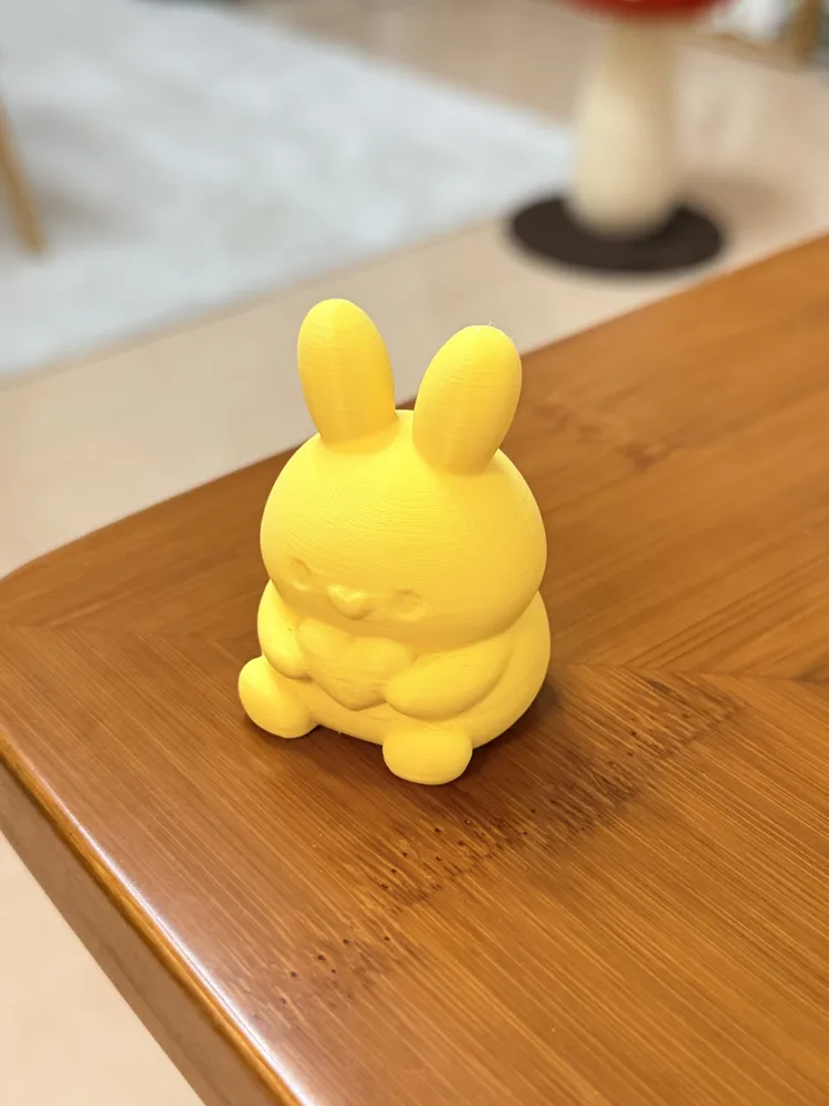Little rabbit holding a heart - Free 3D Print Model - MakerWorld