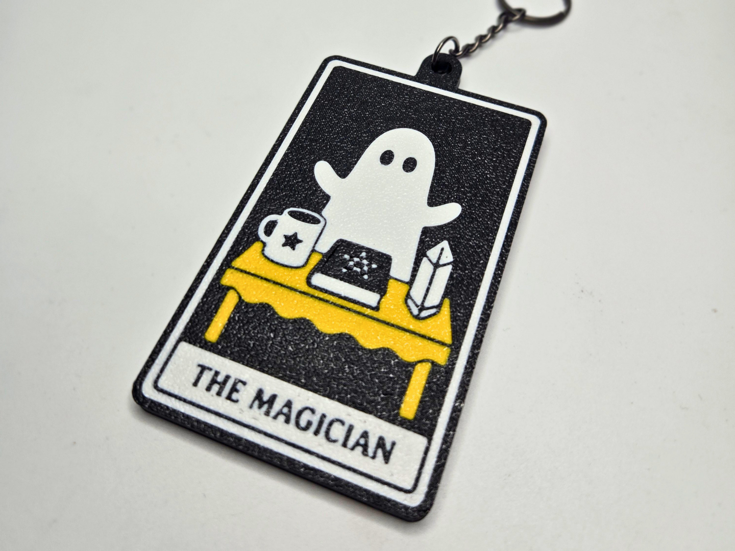 The Magician Tarot Keychain – Cozy Crypt Edition