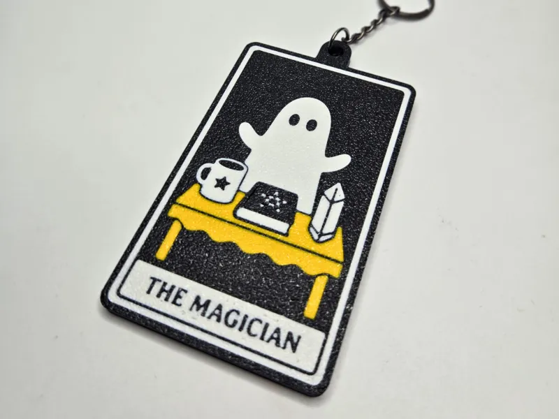 The Magician Tarot Keychain – Cozy Crypt Edition