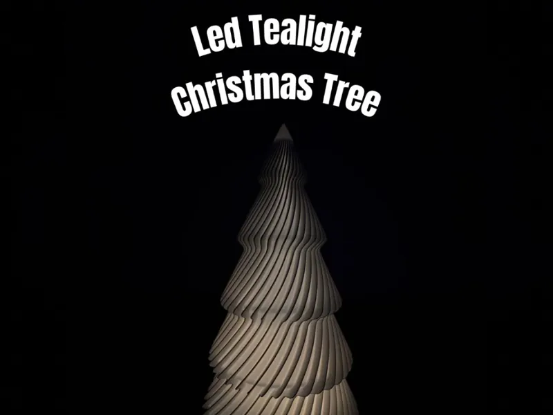 Illuminated Christmas tree with LED tealights