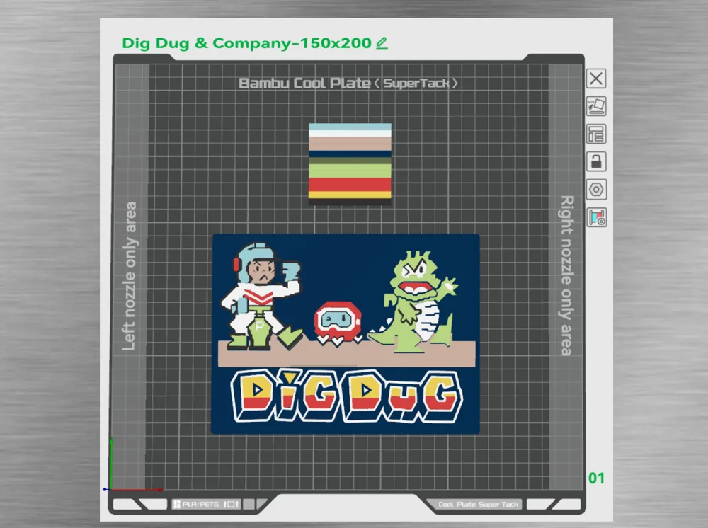 Dig Dug & Friends 150x200 - Free 3D Print Model - MakerWorld