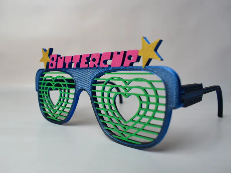 Sunglasses/party glasses PPG Buttercup