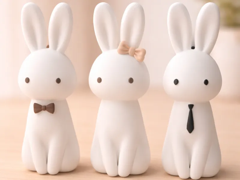 Chibi Inspired Usagi Trio - Little Bunny Set 