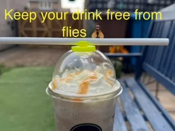 McDonalds Frappe cover & straw holder 