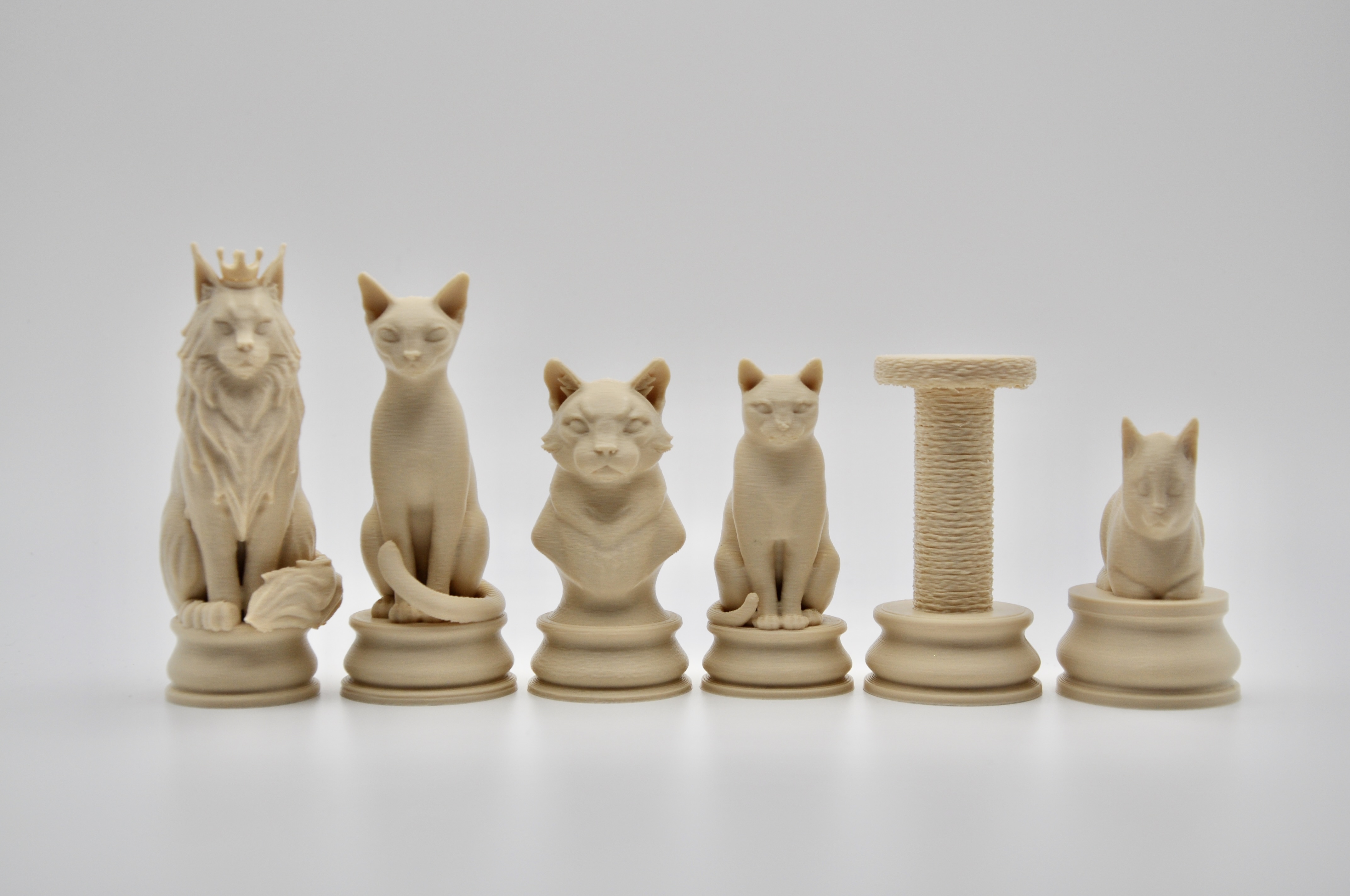 Miniatura 2 do modelo 3D Cats Chess Set