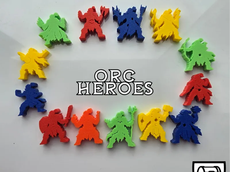 Orc Player Characters - Meeple Minis