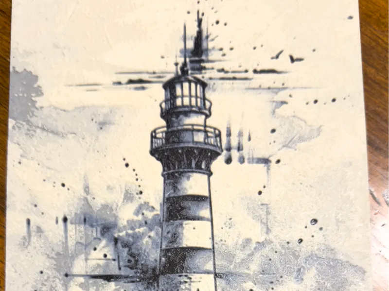 Beacon in the Storm – Dramatic Lighthouse Hueforge