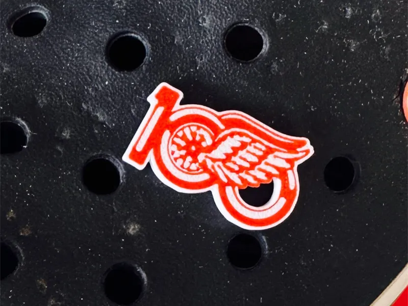 Detroit Red Wings NHL 100 Year Shoe Croc Charm