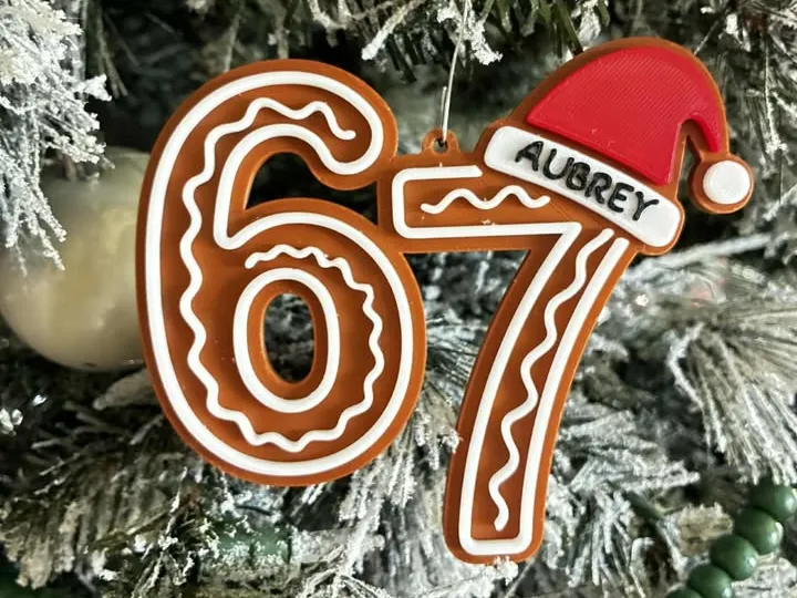 67 Ornament with Personalized name