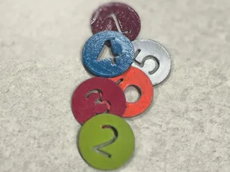 Number Tokens 1-6 (fast print)