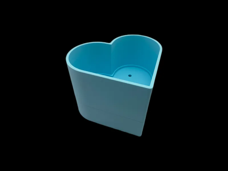 Valentines Day Heart Pot With drainage tray -short