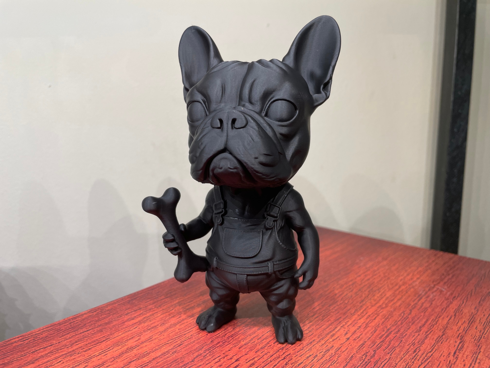 French Bulldog Statue –  Companion with Bone — free 3D print STL file
