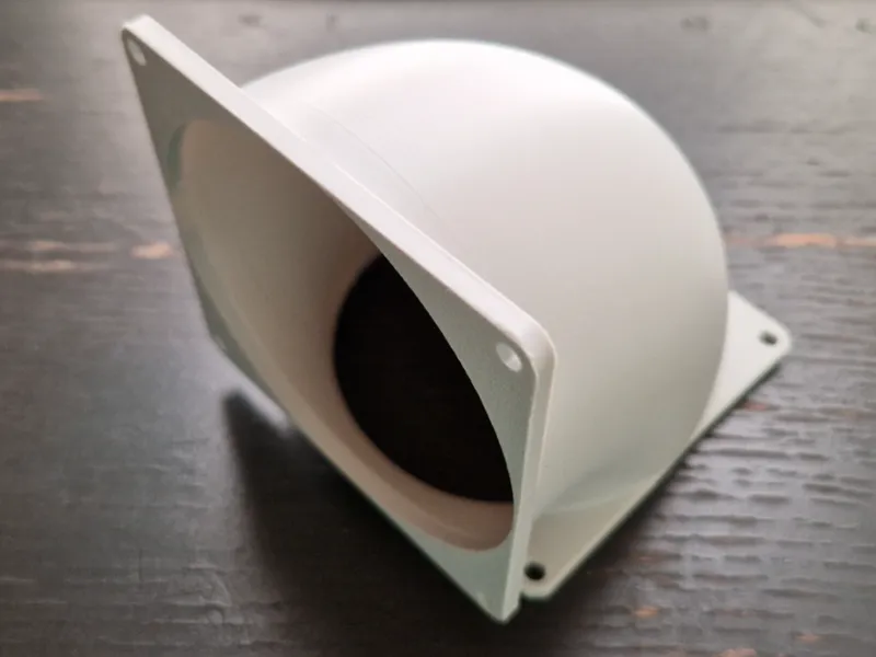 92mm 90° elbow adapter for PC Fan airflow routing