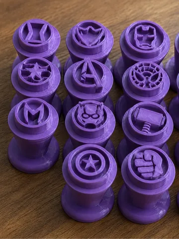 Modelo para impresión 3D: KIT AVENGERS | Carimbos para Brigadeiros e Doces — vista de referencia 2