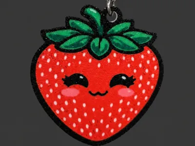 cute strawberry keychain
