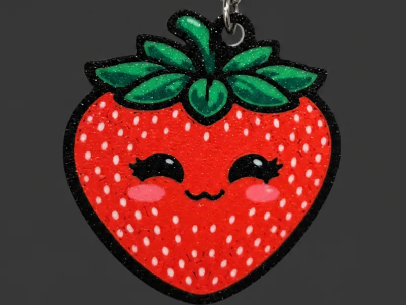 cute strawberry keychain