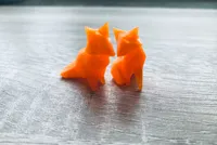 Couple de renards mignons low poly — photo 2