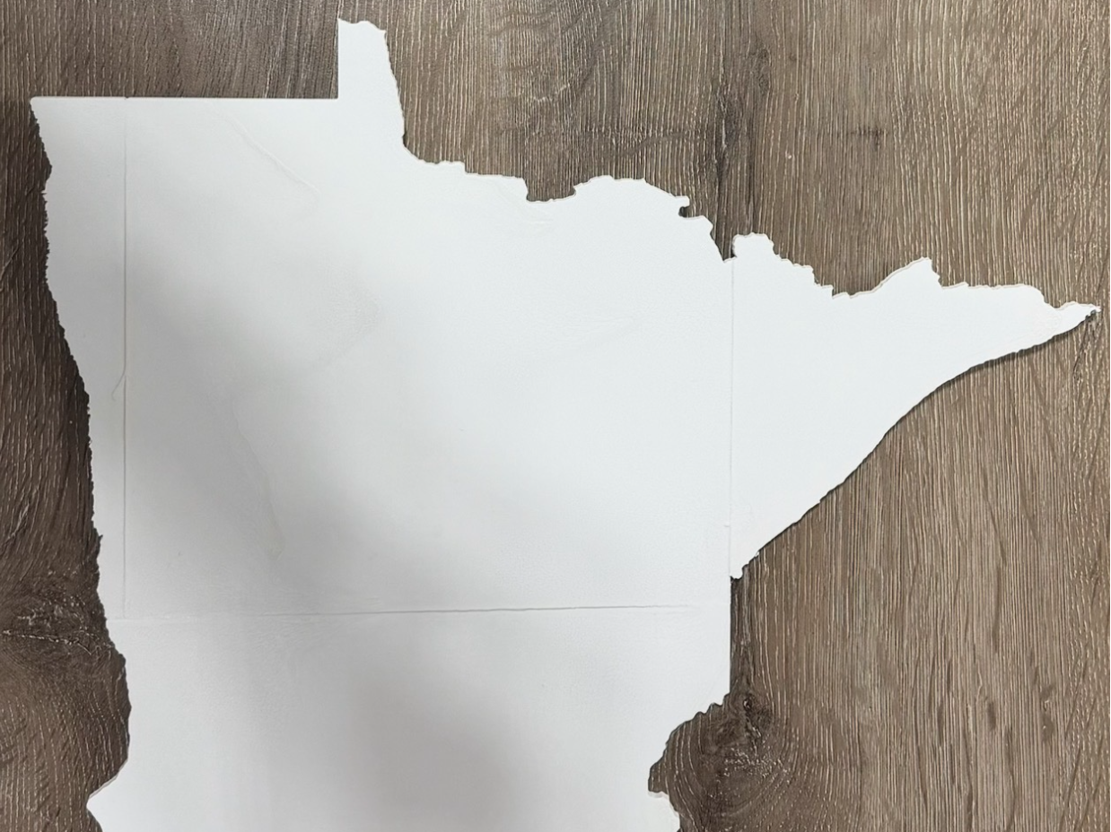Oversized Minnesota Map | Multi-Part Flat Model