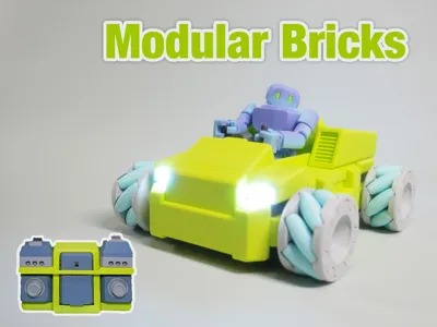 CyberBrick Modular Bricks Kart (Mecanum Wheel)