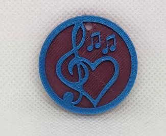 Music Note Keychain