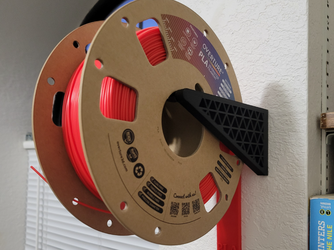 Print-in-place Wall Mount Spool Holder W/ sample