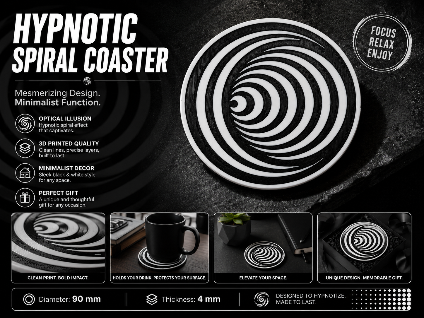 Hypnotic Spiral Coaster