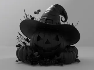 Pumpkin & Witch Hat - Halloween & Fall Decoration