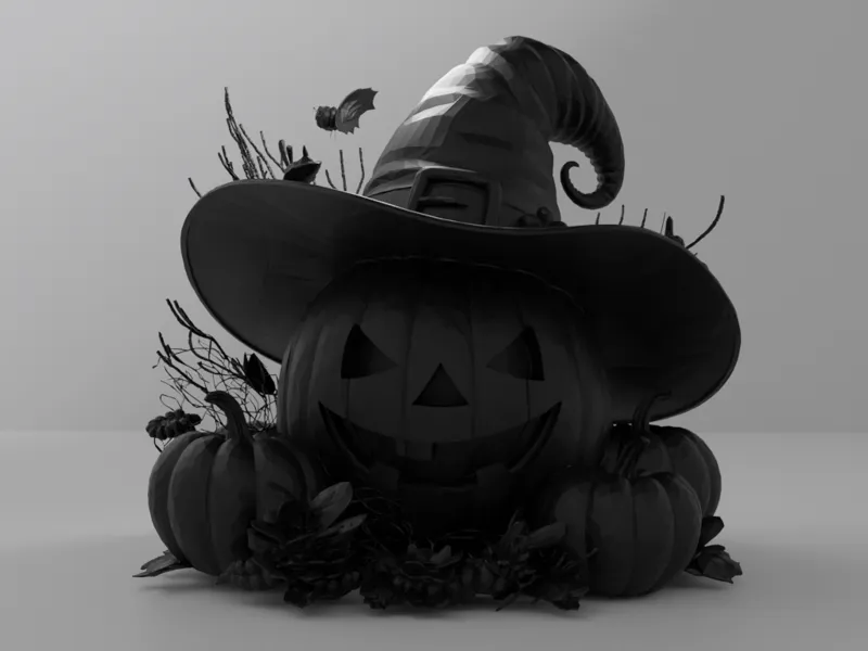 Pumpkin & Witch Hat - Halloween & Fall Decoration