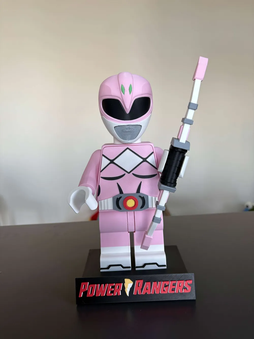 Custom Power Ranger Maker Pink Power Ranger Brick - Free 3D Print Model - MakerWorld