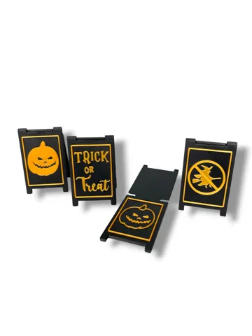 Letrero o emblema decorativo: Aufklappbare Halloweenschilder — vista de referencia 2